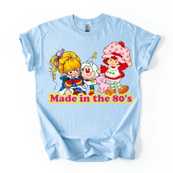 MADE IN THE 80s Rainbow Brite Starlite Strawberry Shortcake Women's T-Shirt Gift - Picture 1 of 3